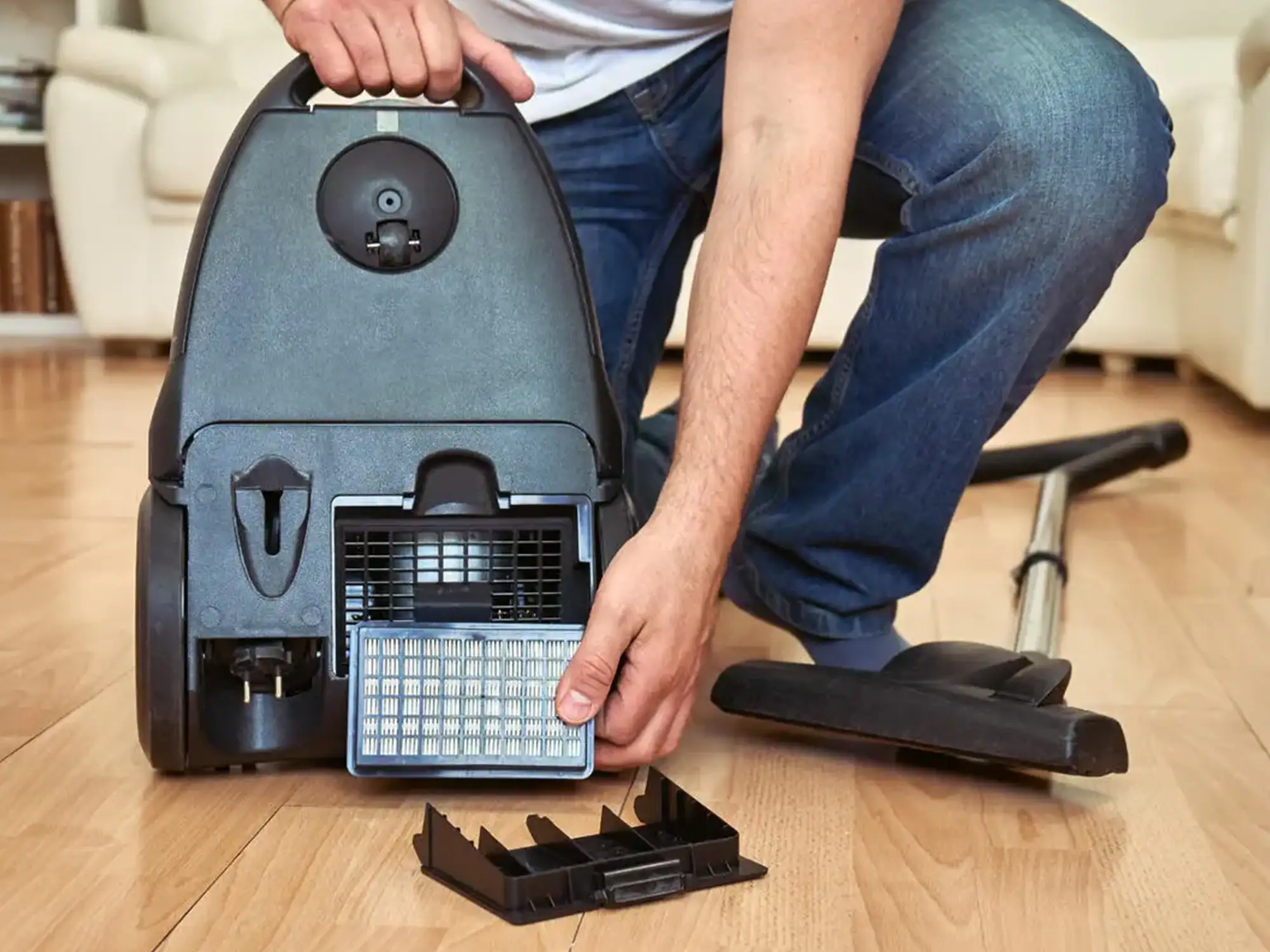 تعویض فیلتر جاروبرقی - replacing vacuum cleaner filter